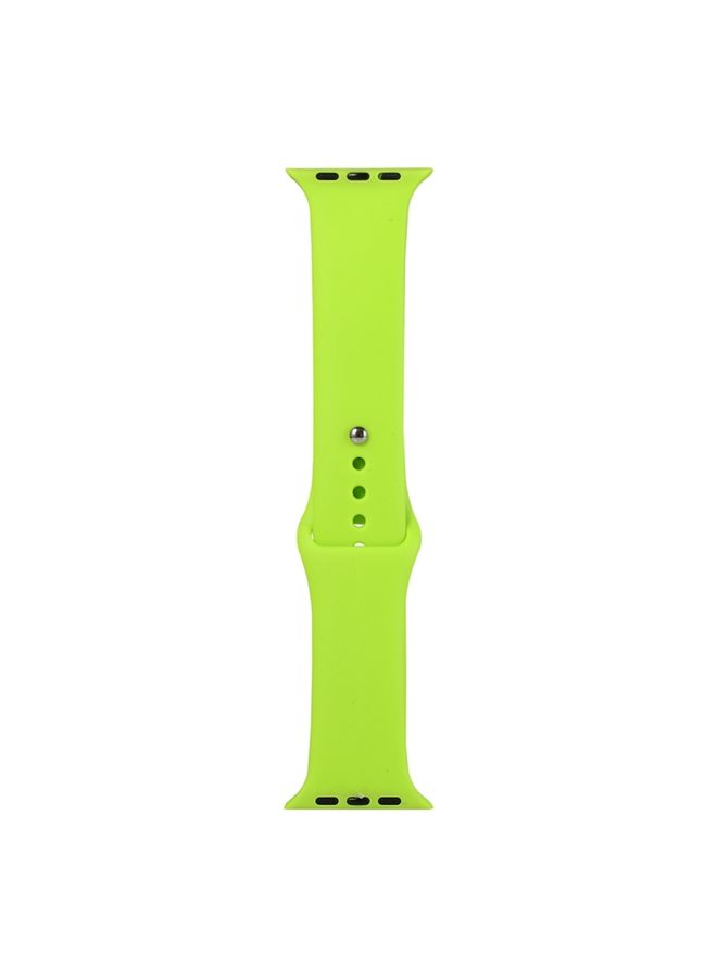 Replacement Strap For Apple Watch Ultra 49mm&Watch Ultra 2 49mm / Series 9&8&7 45mm / SE 3&SE 2&6&SE&5&4 44mm / 3&2&1 42mm Silicone Watch Band, Short Section Female Fluorescent Green 