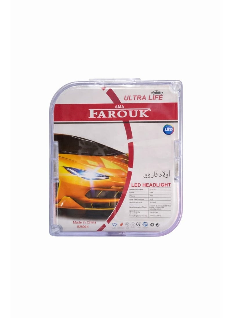 Farouk طقم مصابيح أمامية للسيارة M10 9006 LED بقوة إضاءة 6000 لومن، أي بزيادة تصل إلى 300% - Image 3
