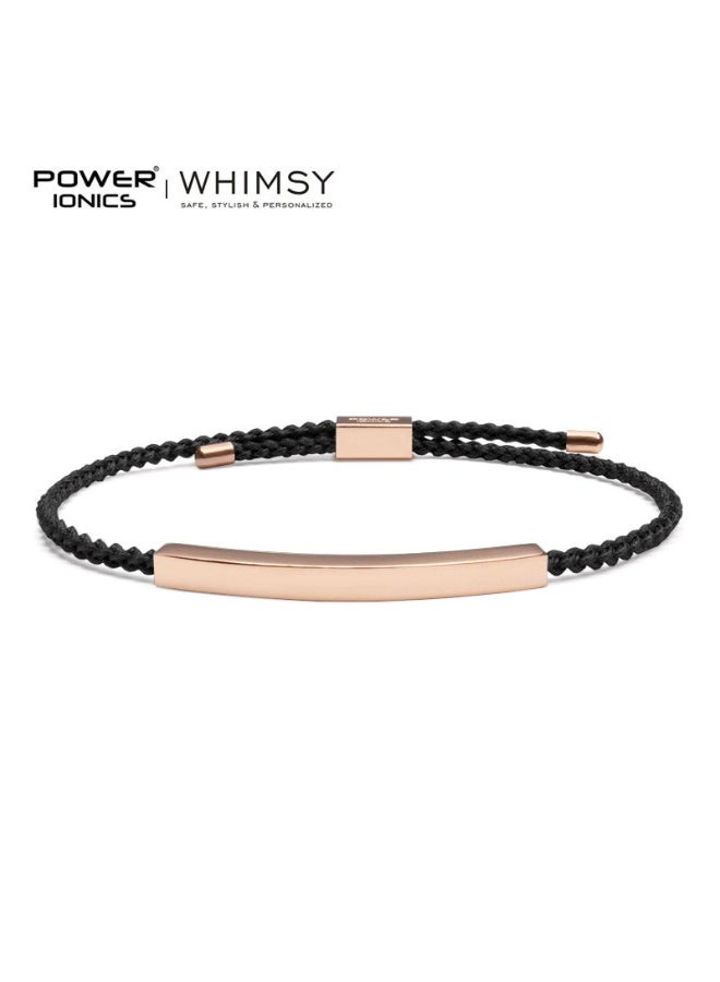 POWER IONICS Pine Luxury Versatile 18K Rose Gold Commemorative Bracelet - For Both Men and Women - Couple's Red String - Image 1