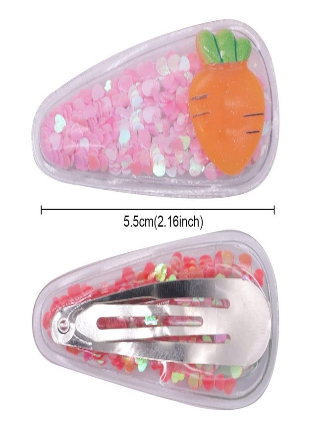 Ewandastore Ewanda store 30 Pcs Glitter Snap Hair Clips Flower Animal Fruit Cartoon Snap Hair Barrettes Hair Accessories for Toddlers Infants Kids Girls - Image 5