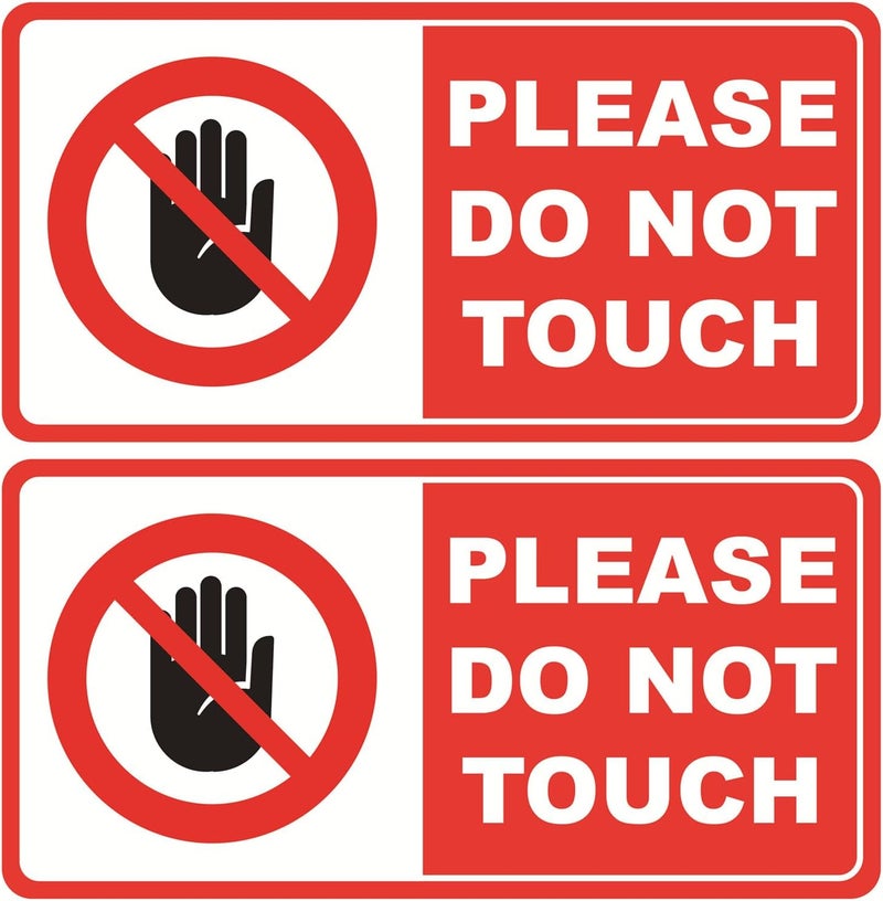 MeshaKippa Waterproof Do Not Touch Stickers - 10 Pack