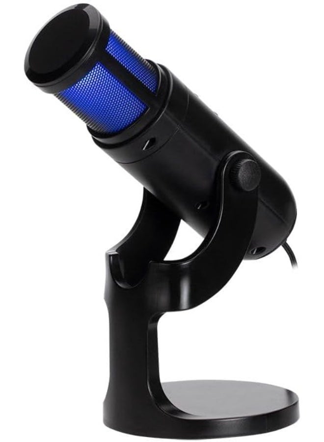 XTRIKE ME XMC-03 Gaming Microphone USB Cable RGB Omnidirectional Microphone for Desktop Live Streaming 12 RGB Lighting Modes 360° Rotatable Body Shielded Cable for PC - Image 3