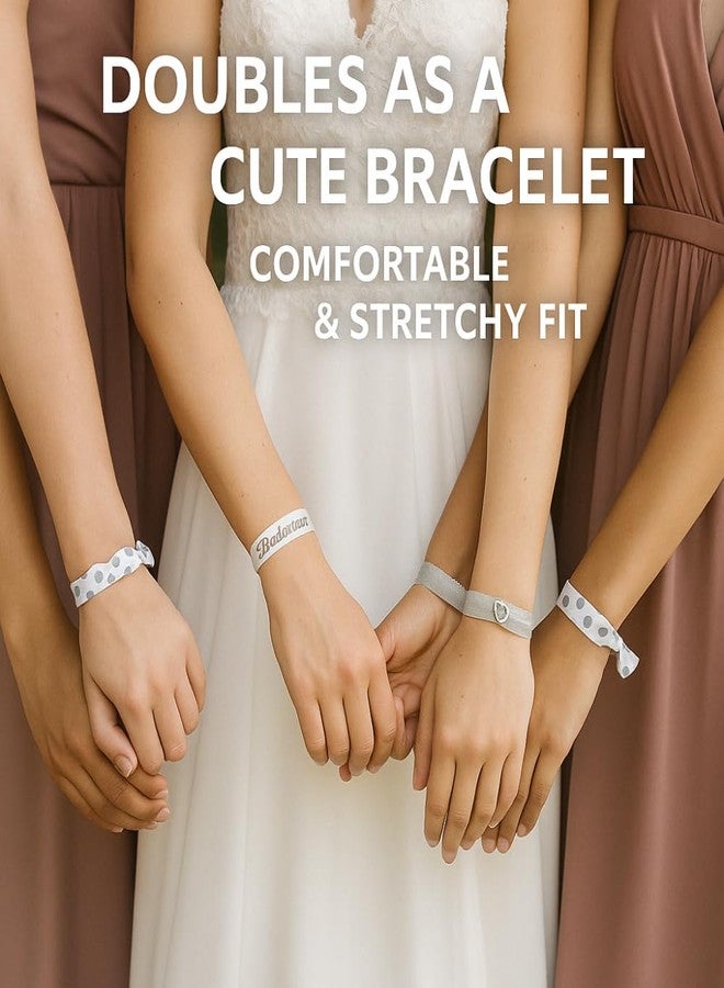 إنفينيتي كوليكشن مجموعة ربطات شعر وصيفات العروس من إنفينيتي كوليكشن، باللون الكحلي - طقم من 3 قطع، هل ستساعدينني في ربط العقدة؟ - إكسسوارات شعر وصيفات العروس، لتثبيت شعرك للخلف - Image 5