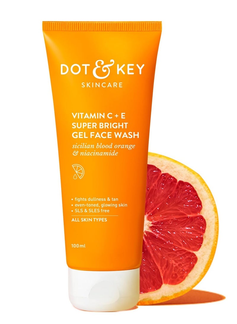 دوت آند كي غسول الوجه جل فائق اللمعان بفيتامين C + E لبشرة متوهجة ومشرقة | جميع أنواع البشرة|مع فيتامين C الثلاثي| غسول الوجه للنساء والرجال|100 مل - Image 1