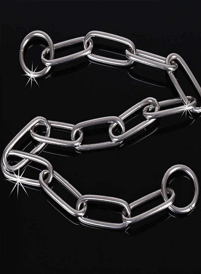 D&C PAWS GSD Choke Chain Dog Collars Fur Saver Training Long Link Chrome Plated Choker, German Shepherd Dog Training Chock Chain - Image 4
