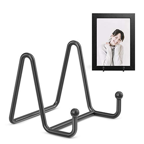 TRLIFE Plate Stands for Display  3 Inch Plate Holder Display Stand  Metal Frame Holder Stand for Picture Decorative Plate Book Photo Easel 2 Pack