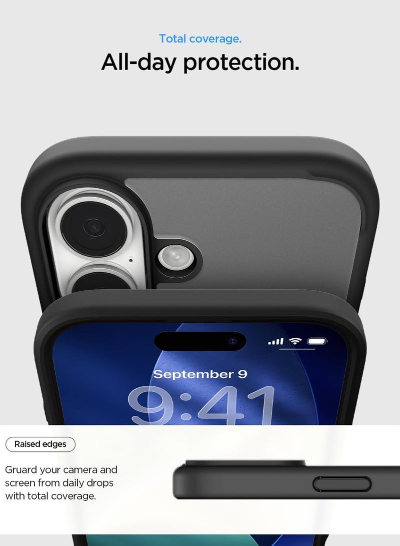 Spigen غطاء هاتف آيفون 17 من ألترا هايبرد ماغ فيت مع ماغ سيف (2025) - أسود متجمد - Image 5