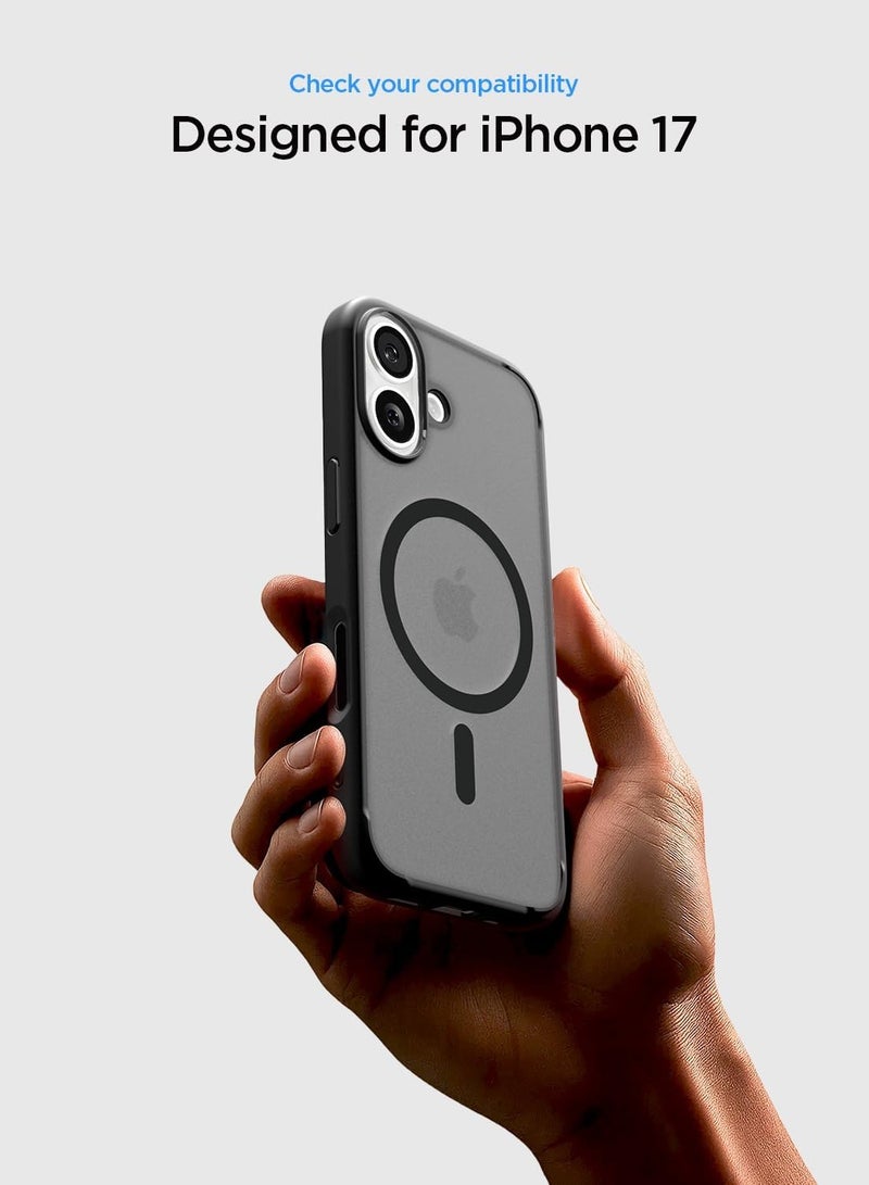 Spigen غطاء هاتف آيفون 17 من ألترا هايبرد ماغ فيت مع ماغ سيف (2025) - أسود متجمد - Image 2