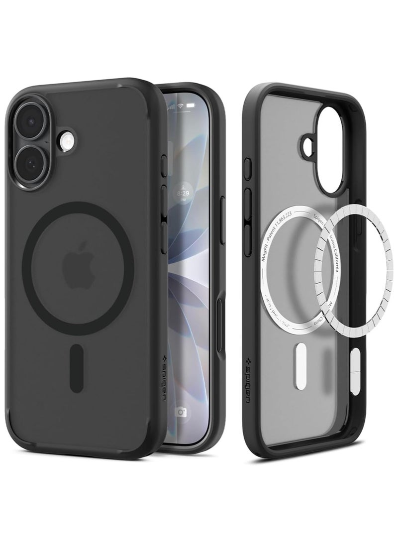 Spigen غطاء هاتف آيفون 17 من ألترا هايبرد ماغ فيت مع ماغ سيف (2025) - أسود متجمد - Image 1