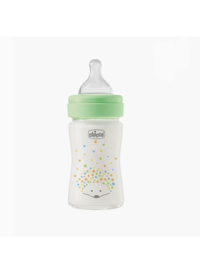 Chicco زجاجة تغذية شيكو بيرفكت إيزي 150 مل تدفق بطيء 0م+ سيليكون، أخضر - Image 1