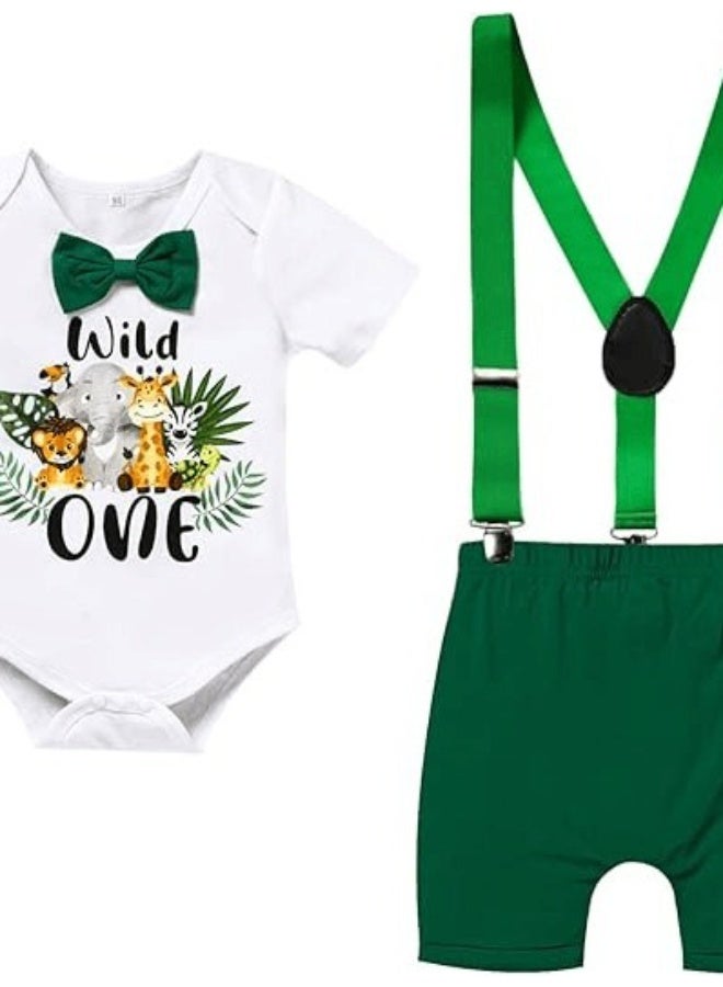 دوكو طفل ولد مضحك ملابس عيد ميلاد الرضع ولد قوس ربطة رمبر بدلة الهيكل كعكة كسر الملابس - Image 4