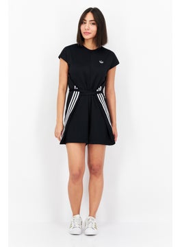 adidas Originals Women Sportswear Fit Belted Brand Logo Mini Dress, Black  - Image 4