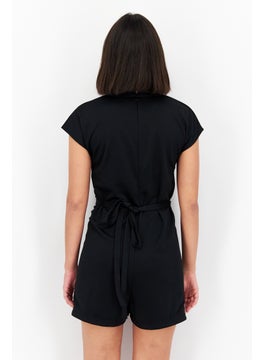 adidas Originals Women Sportswear Fit Belted Brand Logo Mini Dress, Black  - Image 2