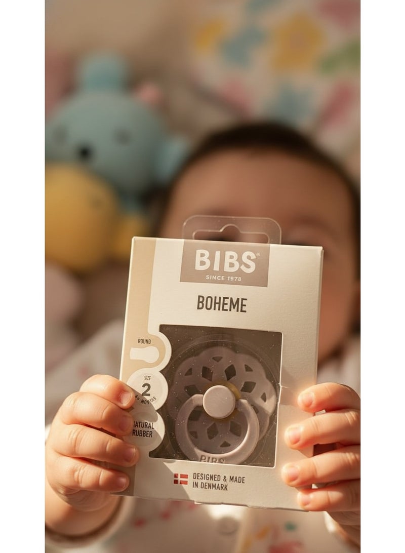 BIBS Pacifier Natural Rubber Round Nipple 6M+ - Image 2
