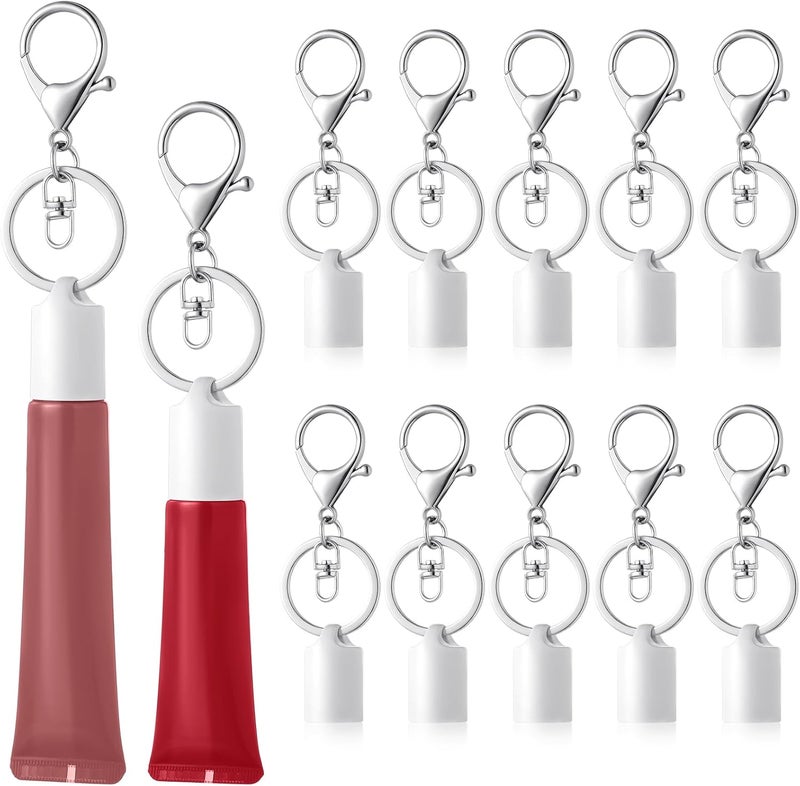 Sureio Sureio 10 Pieces Keychain Cap 035 oz and 05 Ozlip Balm Cap Key Chain Portable Lip Balm Keychain Cover Lip Balm Replacement Cover for Holder Keychain Lip Balm 