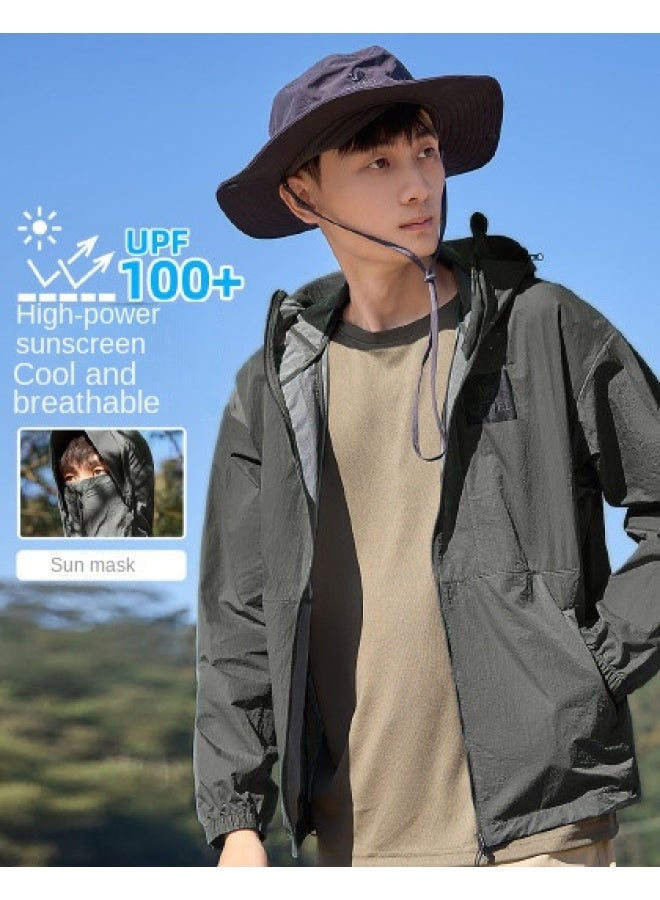 كاميل سترة شمسية تبريد عالية الحماية UPF100+، ستايل unisex للزوجين، ملابس خارجية مبردة واقية من الأشعة فوق البنفسجية - Image 1