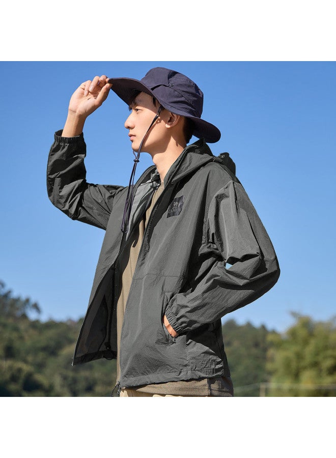 كاميل سترة شمسية تبريد عالية الحماية UPF100+، ستايل unisex للزوجين، ملابس خارجية مبردة واقية من الأشعة فوق البنفسجية - Image 4