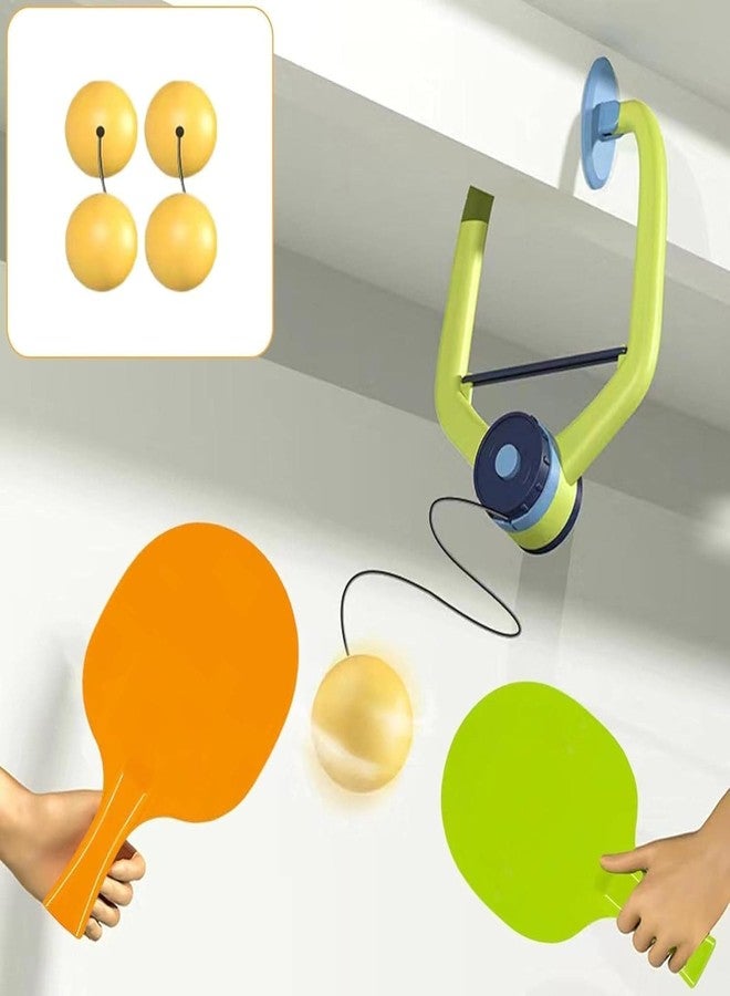 G.FIDEL Children Table Tennis Trainer Set Portable Hand Eye Coordination for Living Room Ping Pong Sports Set for Adults and 5 6 7 8 Years Kids - Image 3