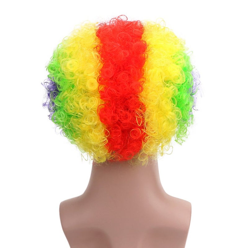 Aicker Short Afro Kinky Curly Wig for Men Women, Synthetic Funny Cosplay Wigs, Costume Party Hair Replacement Heat Resistant Fiber (MixColor) - Image 5