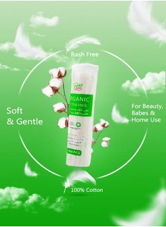 Pure Life Pure Life Organic Cotton Pads 100pcs – Soft and Natural Makeup Remover Pads  - Image 3