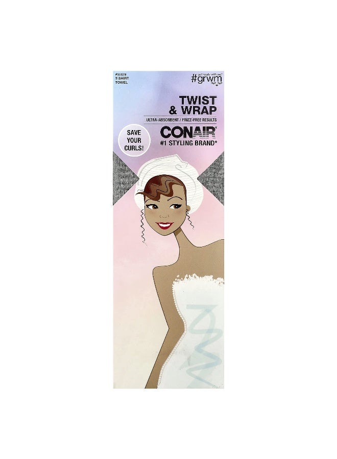 CONAIR Conair, Twist & Wrap T-Shirt Towel , 1 Towel - Image 1