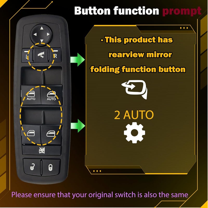 ZAPOSTS Master Power Window Switch for Dodge and Chrysler - Image 2