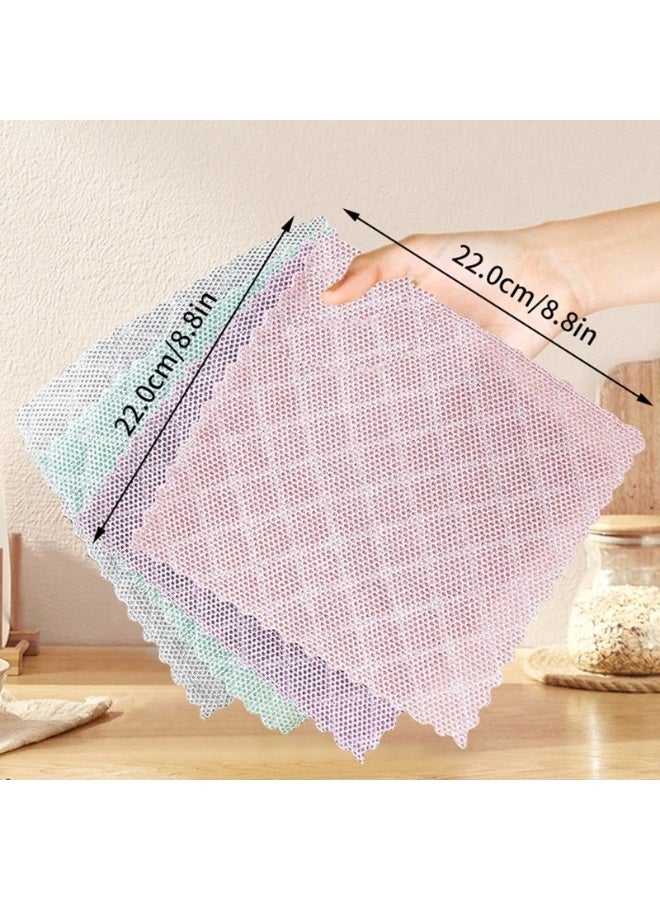 zoba 3 Pieces Double-Sided Wire Dishwashing Cloths 2 Sides (Stainless Steel and Towel) - Image 2