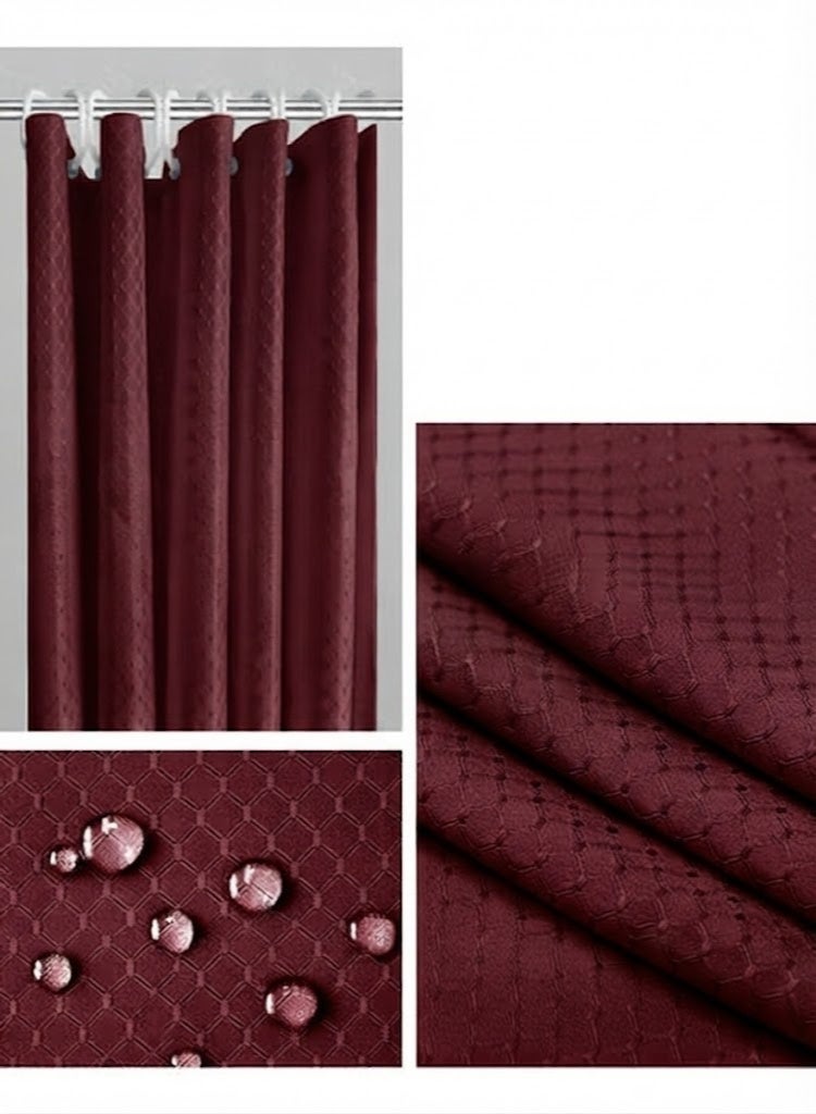 A shower curtain, waterproof, with a stylish and modern design for bathroom decor. - Image 2