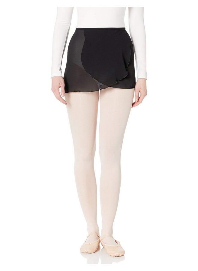 Bloch - Bloch Dance Women's Vera Georgette Ballet Wrap Skirt, Black, One Size - Image 1