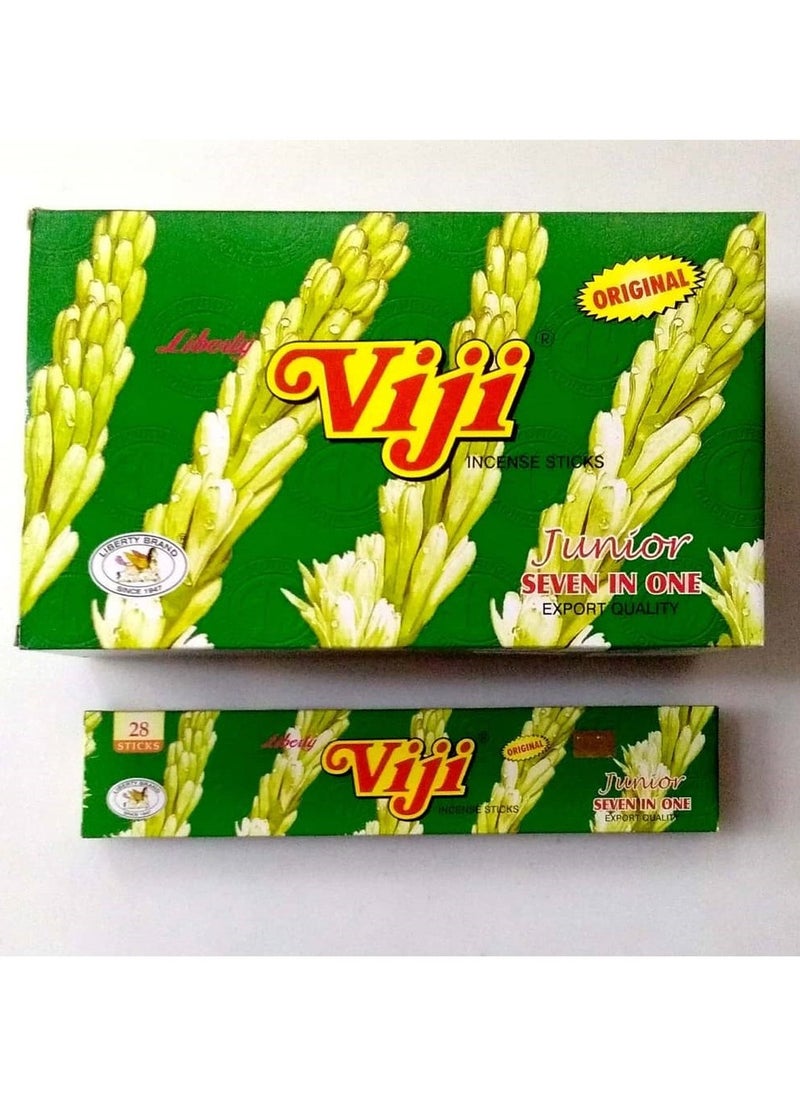 Pack Of 12 Viji 7 In 1 Incense Sticks Black 24centimeter