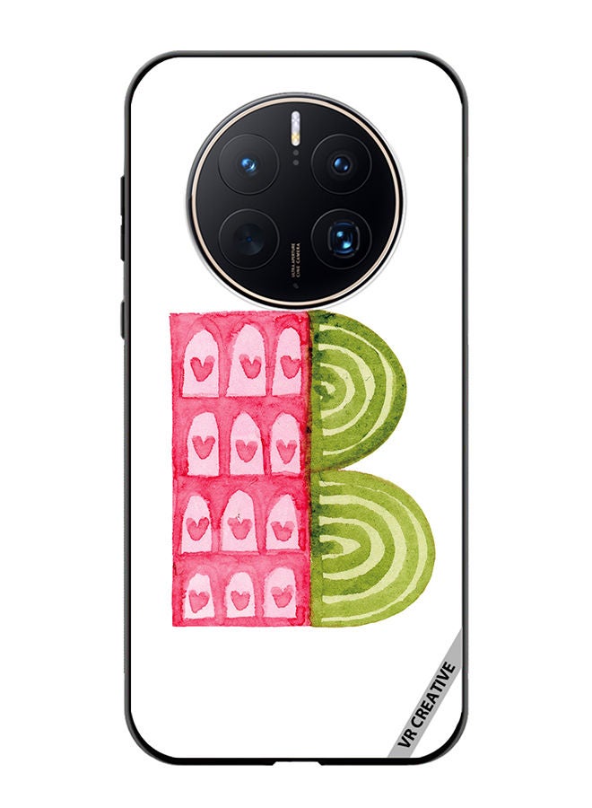 VR CREATIVE Protective Case Cover For Huawei Mate 50 Pro Alphabet B Design Multicolour - Image 1