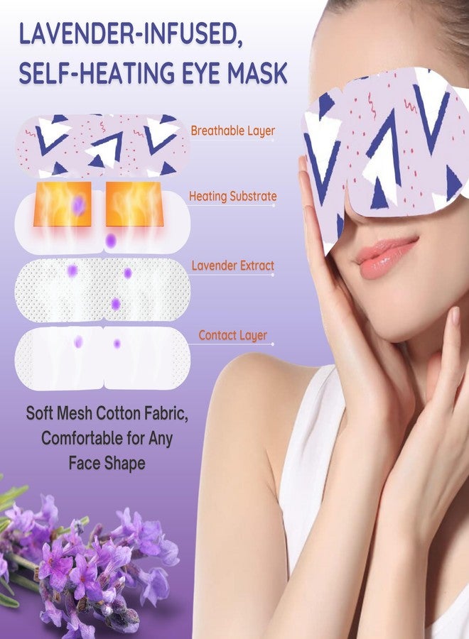 Unwynnd Steam Eye Mask, Eye Mask For Dark Circles & Dry Eyes Relief, Travel-Friendly Self Warming Sleep Mask, Enjoy Relaxing Spa Eye Care, Pack of 5 (Lavender) - Image 3