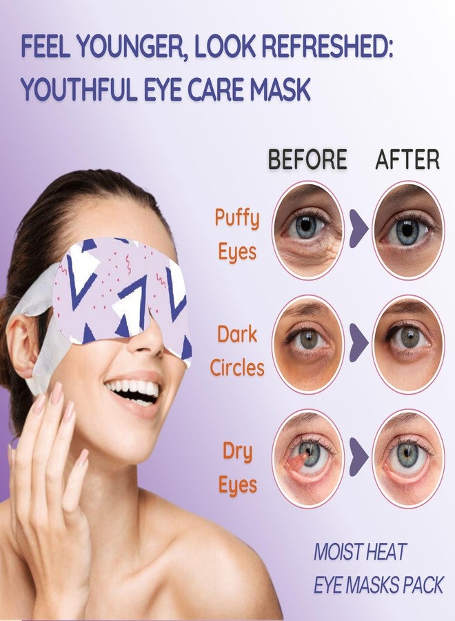 Unwynnd Steam Eye Mask, Eye Mask For Dark Circles & Dry Eyes Relief, Travel-Friendly Self Warming Sleep Mask, Enjoy Relaxing Spa Eye Care, Pack of 5 (Lavender) - Image 2