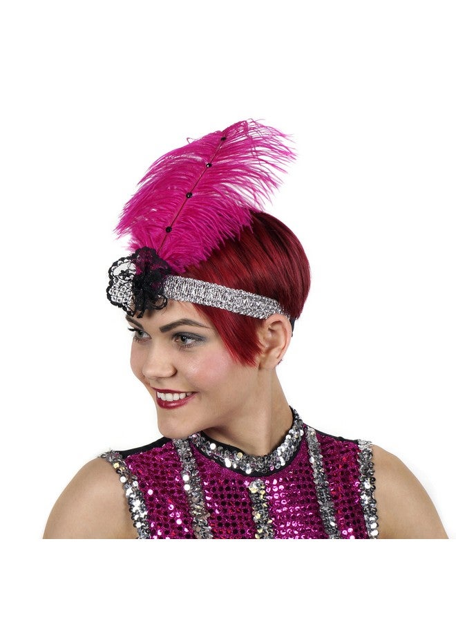 ZUCKER 1920S Headpiece Feather Hair Accessories Gatsby Costumes For Woman Flapper Headband - Image 2