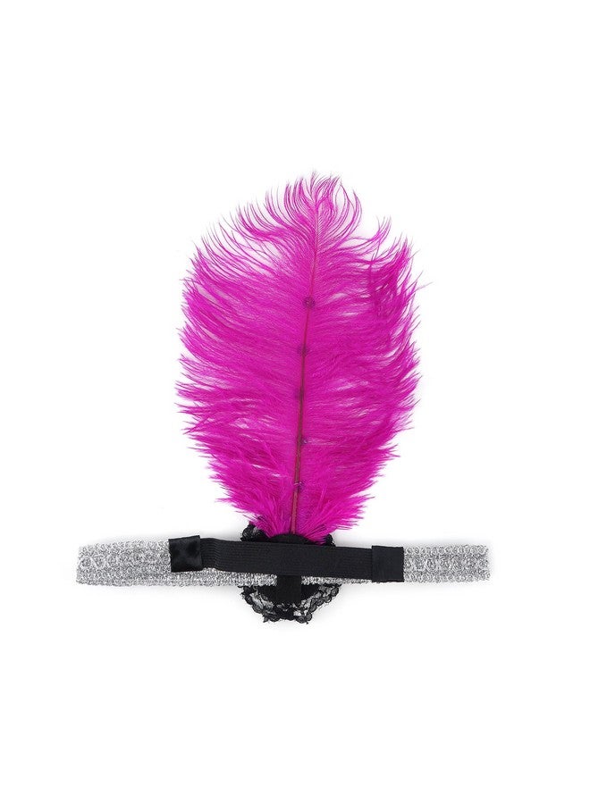 ZUCKER 1920S Headpiece Feather Hair Accessories Gatsby Costumes For Woman Flapper Headband - Image 3