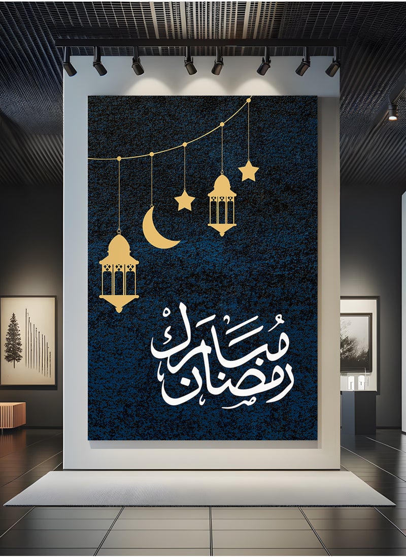 Canvas Wall Art Stretched Over Wooden Frame with Ramadan Mubarak Lanterns Painting - pzsku/Z9941B87E79C23D905E76Z/45/_/1736424527/06ca2cc1-4b35-4980-848e-b0536d43ab36