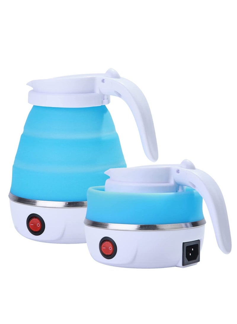 ELTRAZONE Travel Portable Foldable Electric Kettle Collapsible Water Boiler For Coffee Tea Fast Water Boiling 110V-220V 600ML Small Electric Kettle Travel Folding Water Boiler Portable Silicone Household  - Image 1