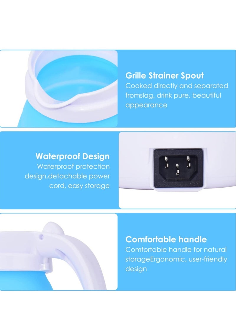 ELTRAZONE Travel Portable Foldable Electric Kettle Collapsible Water Boiler For Coffee Tea Fast Water Boiling 110V-220V 600ML Small Electric Kettle Travel Folding Water Boiler Portable Silicone Household  - Image 4