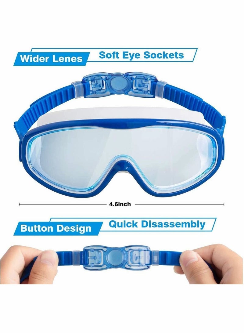 Y&D Kids Swimming Goggles 2 Pack No Leaking Anti Fog UV Protection Mirrored with Waterproof, Protection, Crystal Clear Wide Vision, for Junior Children Girls Boys Early Teens Age 3-15 - Image 5