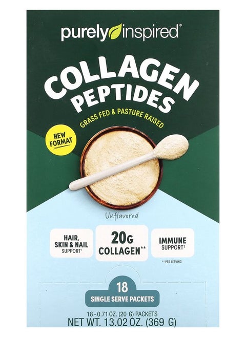 Collagen Peptides Unflavored 18 Single Serve Packets 0.71 oz (20 g) Each