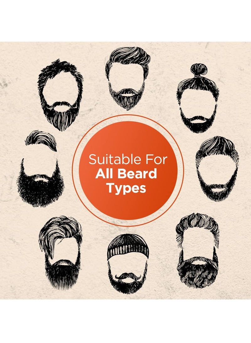 The Man Company Beard Oil for Growing Beard Faster with Almond & Thyme, NATURAL, Best Beard Growth Oil for Men, Nourishes & Strengthens Uneven Patchy Beard - 30ML
