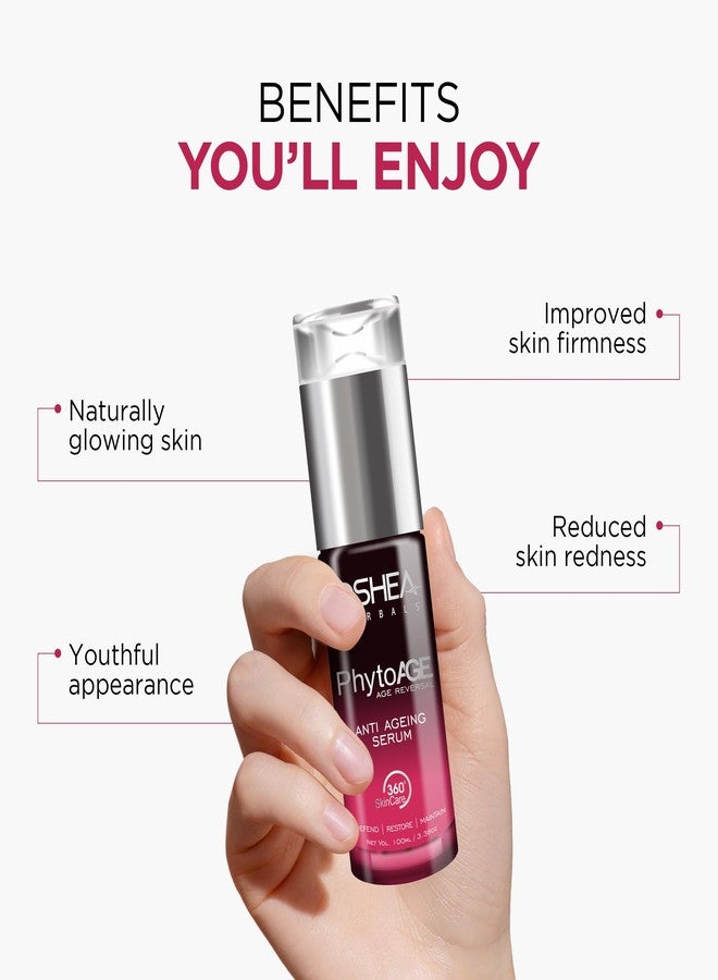 Oshea PhytoAge Reversal Anti Ageing Face Serum for Men & Women | Reduce Wrinkles & Fine Lines | Boosts Natural Glow & Improves Firmness | Enriched with Aloevera Extract | All Skin Types(Pack of 2)40ml - Image 4