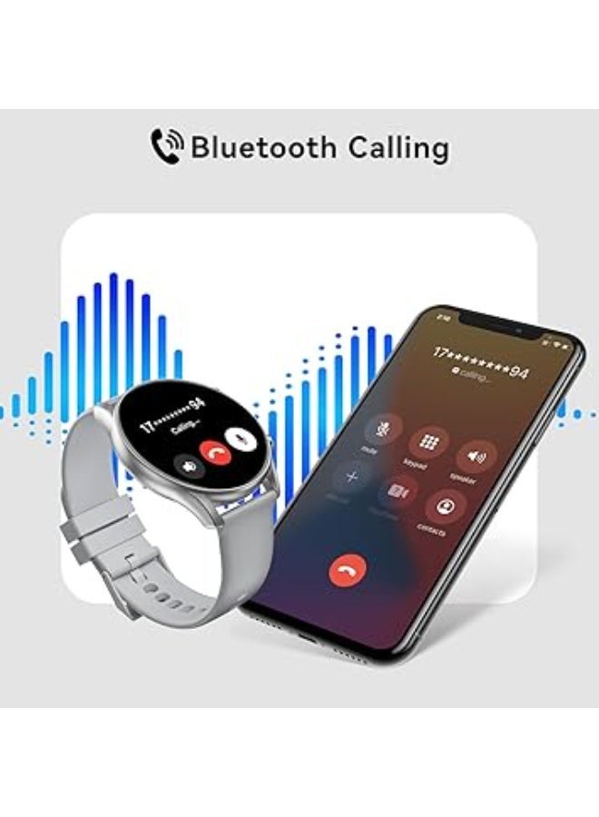 Weofly Spirit 2 Smartwatch – 1.39″ HD Display, IP68 Waterproof Fitness Tracker, 100+ Sports Modes, Heart Rate & Sleep Monitoring, Long Battery Life, iOS & Android Compatible - Silver - Image 2