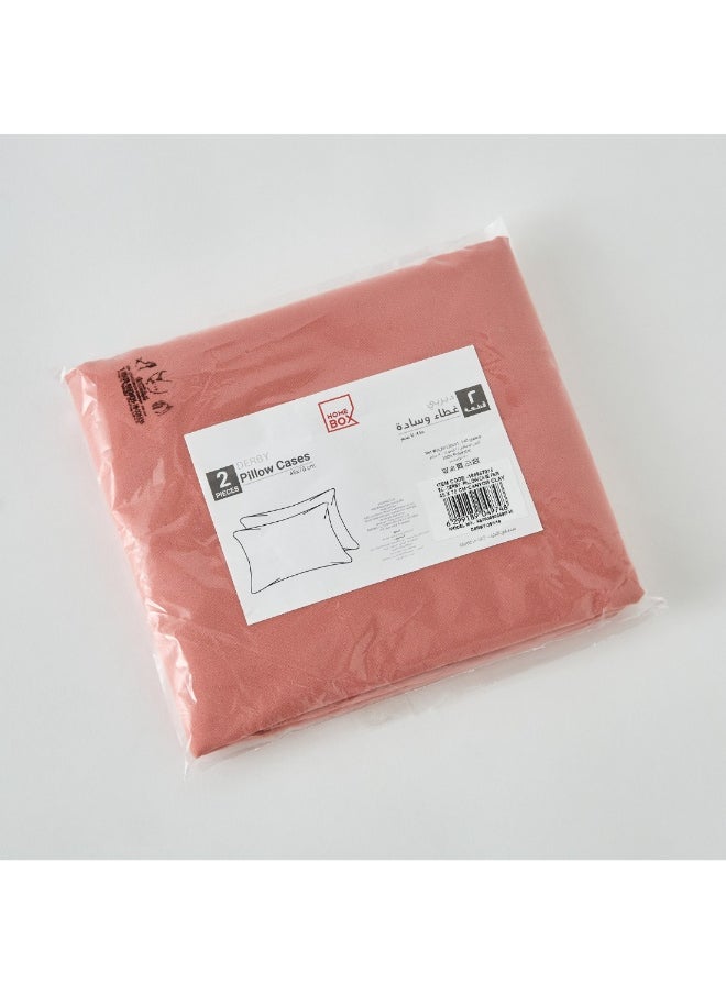 Home Box - Derby 2-Piece Solid Microfiber Pillowcase Set 45 X 70 Cm - Image 1