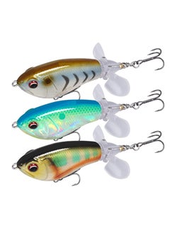 Excefore Water Fishing Lures with BKK Hooks, Whopper Fishing Lure for Freshwater or Saltwater, Floating Lure for Bass Catfish Pike, Fishing Wobble Surface Bass Baits Teasers Fishing Gifts for Men  - Image 1