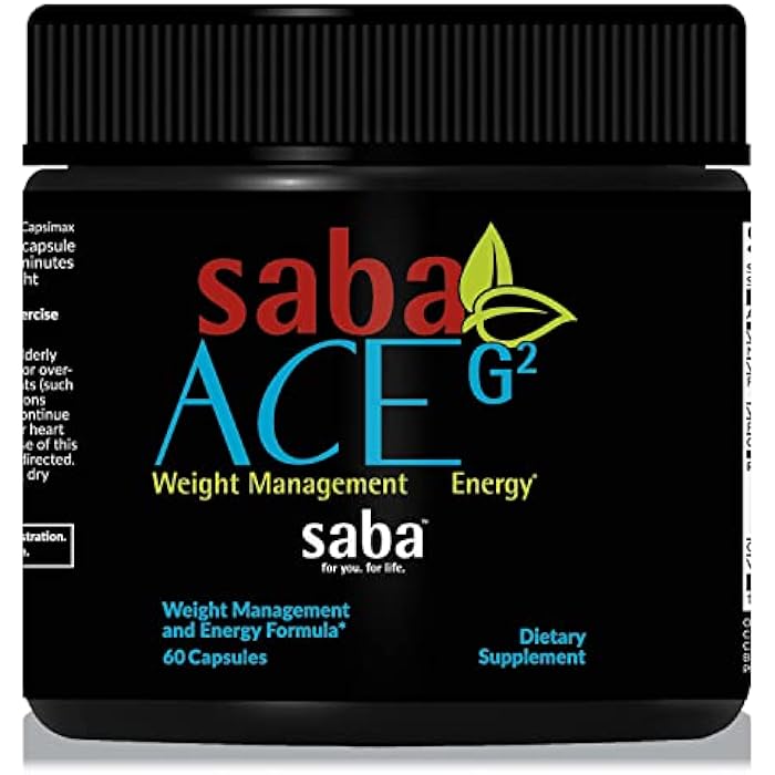 Saba Kombucha Saba ACE G2- Thermogenic Energy Burn, Pre Workout, Metabolism, Focus, Concentration, with Capsimax, CarnoSyn, BioPerine, Green Tea Leaf Extract, for Men & Women -60 Capsules - Image 1
