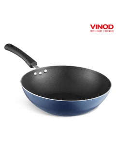 VINOD Vinod Zest Aluminium Non Stick Wok- 3 Litre, 26 Cm | 3Mm Thick | 3 Layer Coating | Bakelite Handle | Chinese Wok Pan | Scratch Proof | 1 Year Warranty, Blue  - Image 2