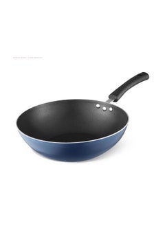 VINOD Vinod Zest Aluminium Non Stick Wok- 3 Litre, 26 Cm | 3Mm Thick | 3 Layer Coating | Bakelite Handle | Chinese Wok Pan | Scratch Proof | 1 Year Warranty, Blue  - Image 1