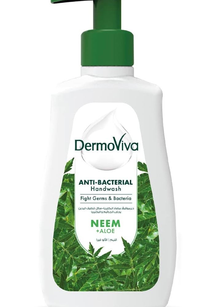 Dermoviva Anti-Bacterial Hand Wash with Neem and Aloe - 200ml - Image 1