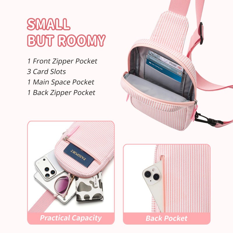 Cotmcor Easter Basket Stuffers for Teens Girls: Fanny Pack Birthday Gift for 8 9 10 11 12 Year Old Teen Girl Trendy Stuff, Sparkle Crossbody Bag Adjustable Sling Belt Bags Purse for Travel - Image 5